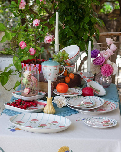 Tea Garden Handpainted Ceramic Spoon Rest
