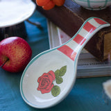 Tea Garden Handpainted Ceramic Spoon Rest