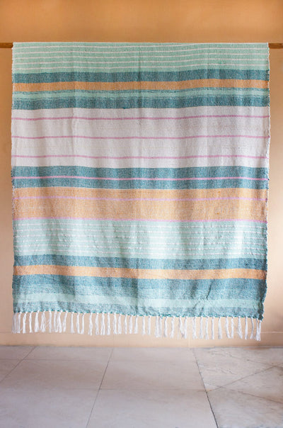 Throw Quill Woven Cotton Throw