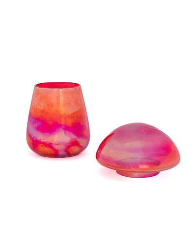 Toadstool Soy Wax Glass Candle with Lid