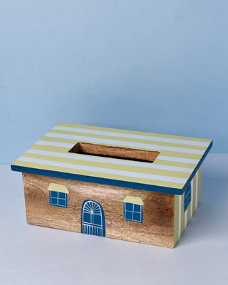 Townhouse Handpainted Tissue Box