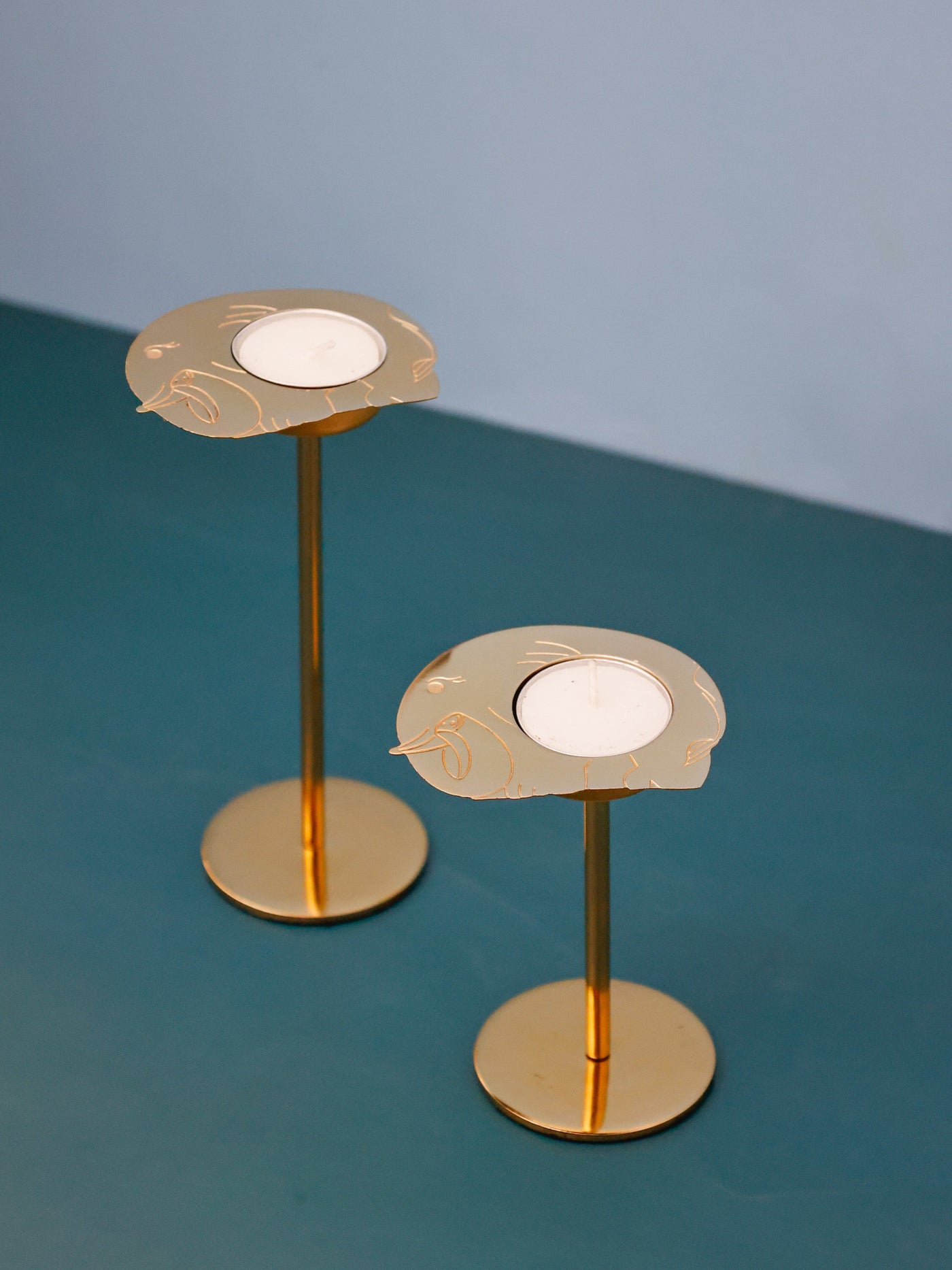 Tusk Tealight Holders with Stand Gift Box - Set of 2