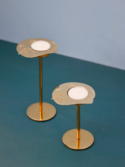 Tusk Tealight Holders with Stand Gift Box - Set of 2