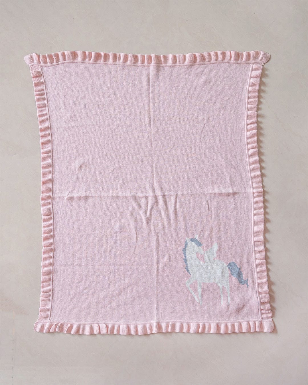  Unicorn Knitted Cotton Blanket - Unicorn Knitted Cotton Blanket - The Wishing Chair 