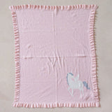  Unicorn Knitted Cotton Blanket - Unicorn Knitted Cotton Blanket - The Wishing Chair 