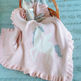   Unicorn Knitted Cotton Blanket - Unicorn Knitted Cotton Blanket - The Wishing Chair  - Unicorn Knitted Cotton Blanket - The Wishing Chair 