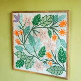  Valley of Flowers Hand Embroidered Beads Wall Décor - Valley of Flowers Hand Embroidered Beads Wall Décor - The Wishing Chair 