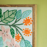  Valley of Flowers Hand Embroidered Beads Wall Décor - Valley of Flowers Hand Embroidered Beads Wall Décor - The Wishing Chair 