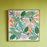  Valley of Flowers Hand Embroidered Beads Wall Décor - Valley of Flowers Hand Embroidered Beads Wall Décor - The Wishing Chair 