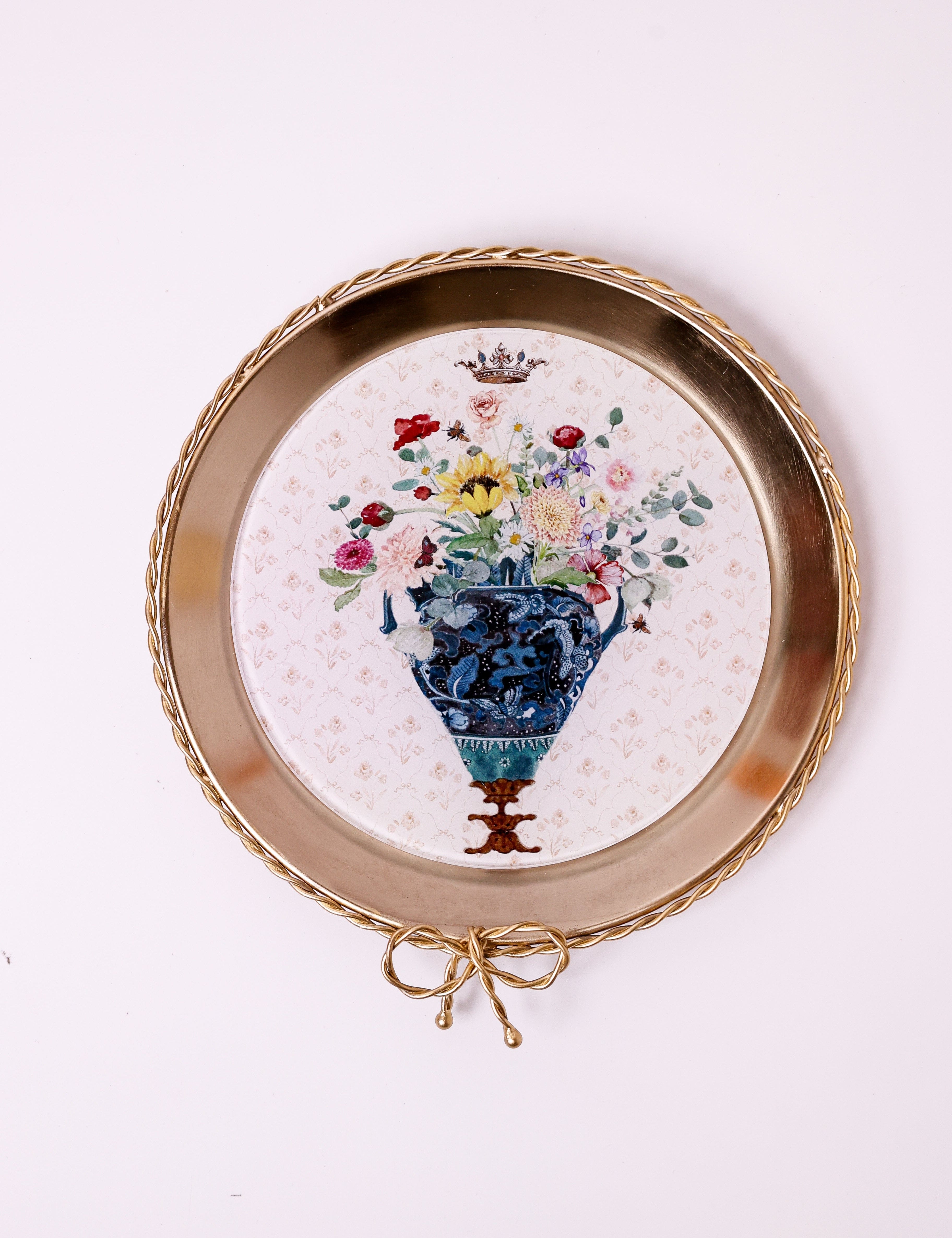 Vase Metal Wall Plate