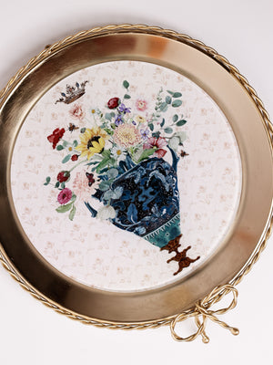 Vase Metal Wall Plate