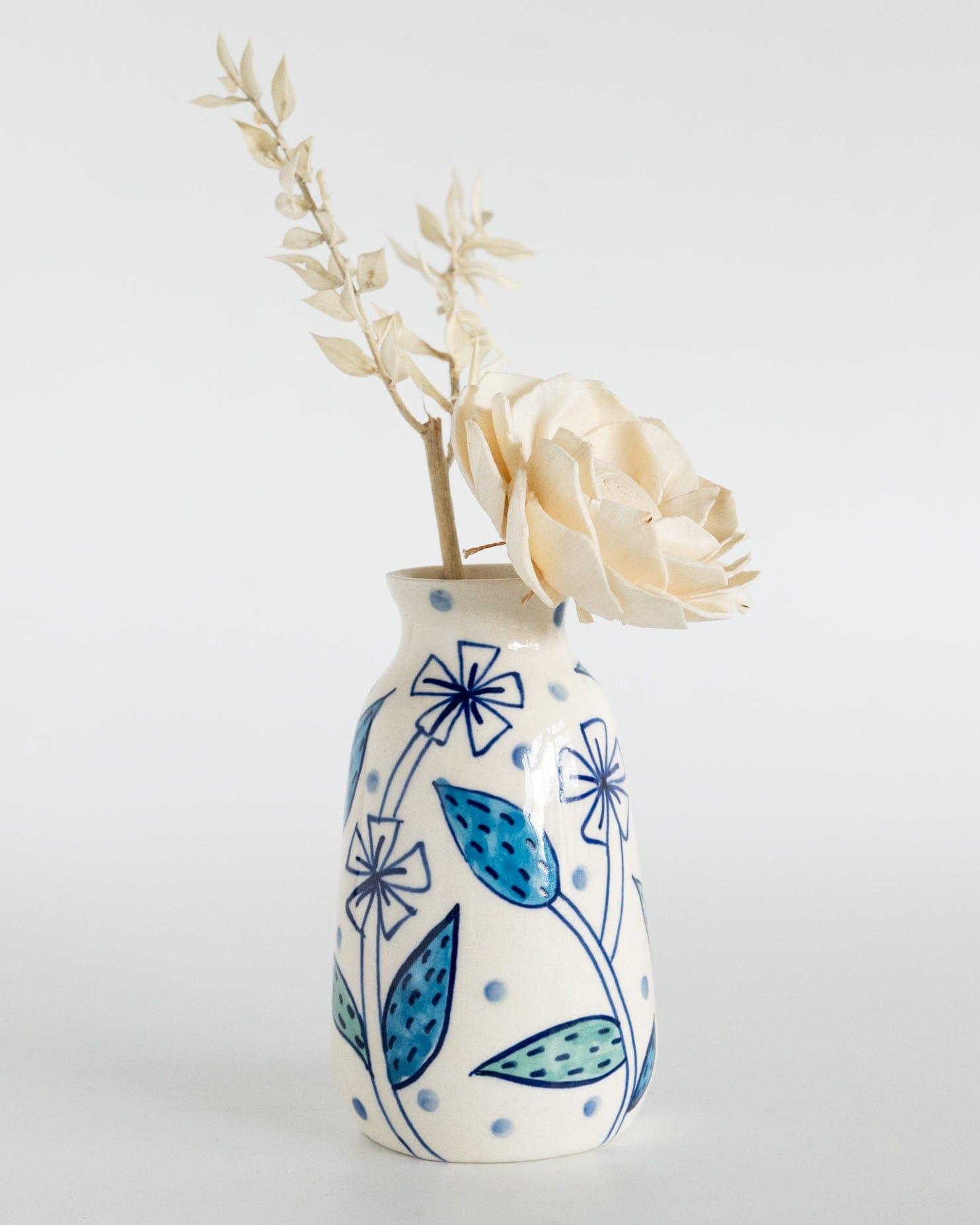 Vases & Planters Bella Handpainted Ceramic Mini Vase