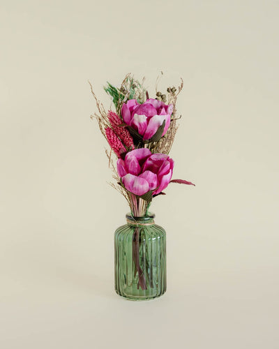 Vases & Planters Blooms - Dried Flowers Bouquet in Glass Vase