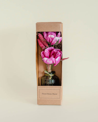 Vases & Planters Blooms - Dried Flowers Bouquet in Glass Vase