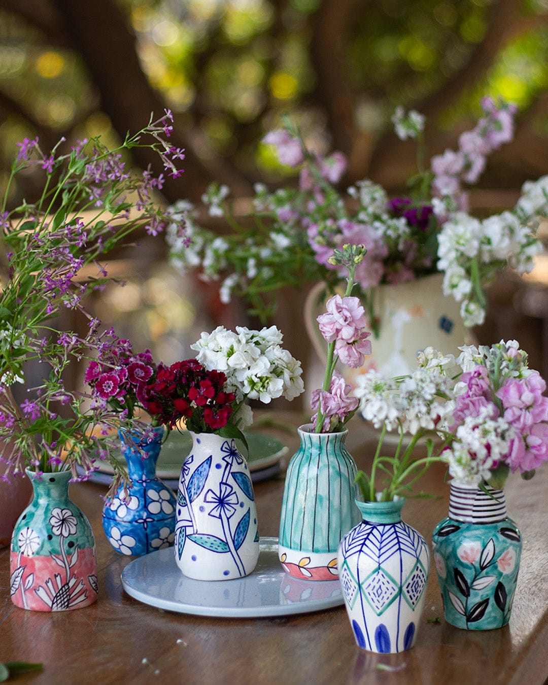 Vases & Planters Nila Handpainted Ceramic Mini Vase