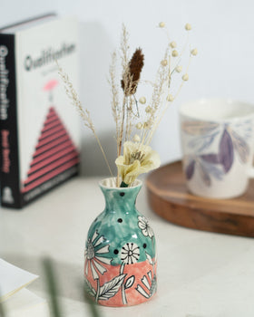 Vases & Planters Rosa Handpainted Ceramic Mini Vase