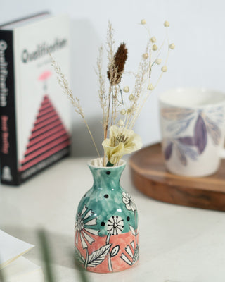 Vases & Planters Rosa Handpainted Ceramic Mini Vase