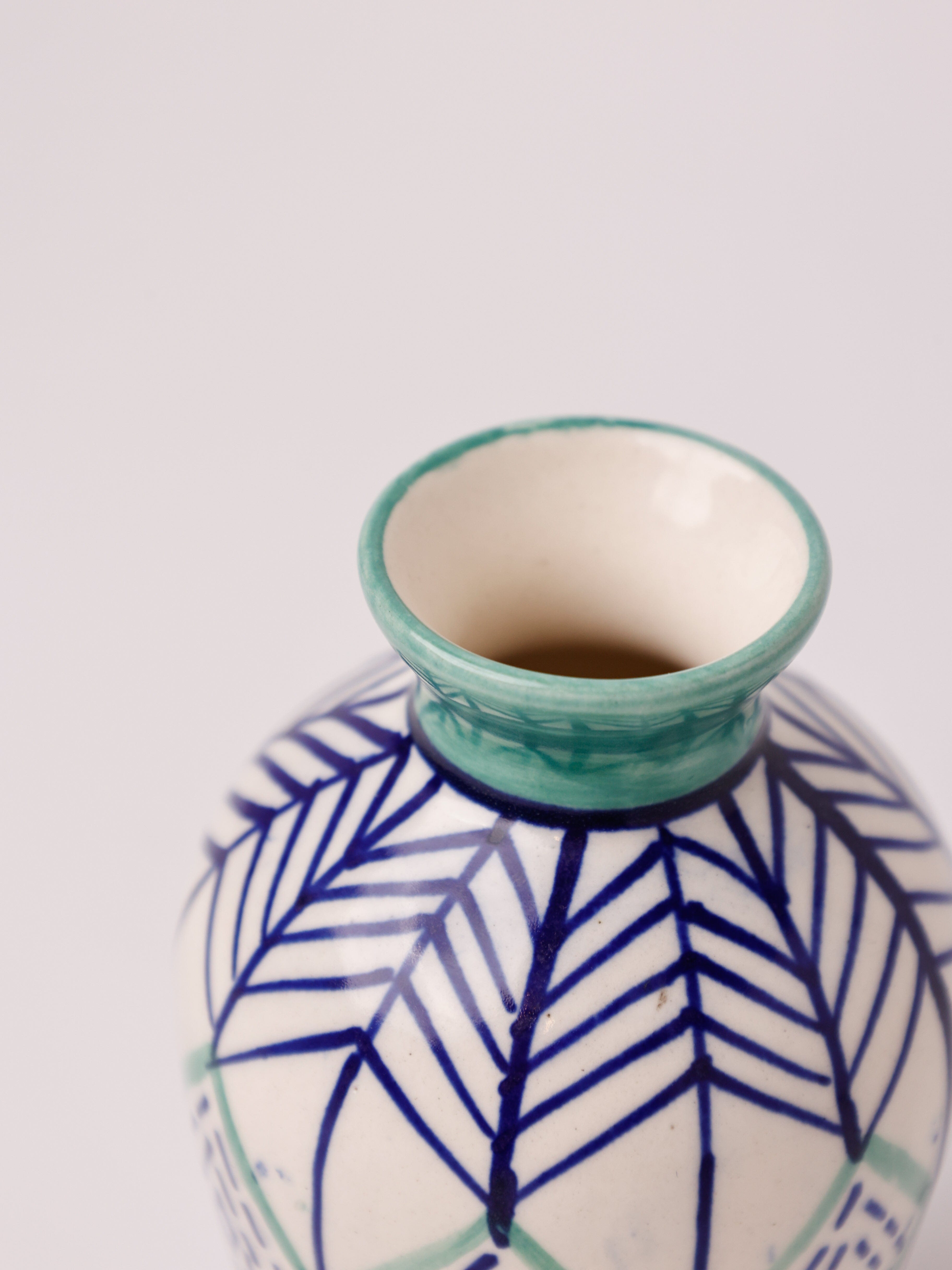 Verde Handpainted Ceramic Mini Vase