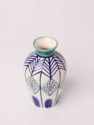 Verde Handpainted Ceramic Mini Vase