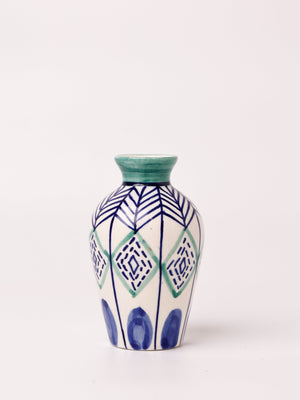Verde Handpainted Ceramic Mini Vase