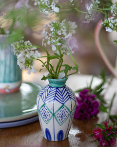 Verde Handpainted Ceramic Mini Vase