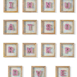 Wall Decor 17782-A Mini Mottled Mono Wall Hanging - Pink