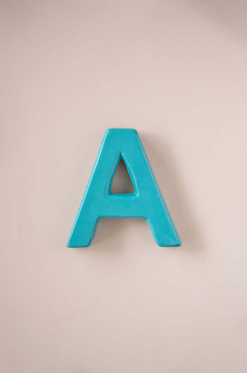 Wall Decor A Mottled Mono Wall Hanging Teal A to Z