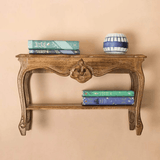 Alice mini table handcrafted wooden wall shelf with carved vintage design | The Wishing Chair
