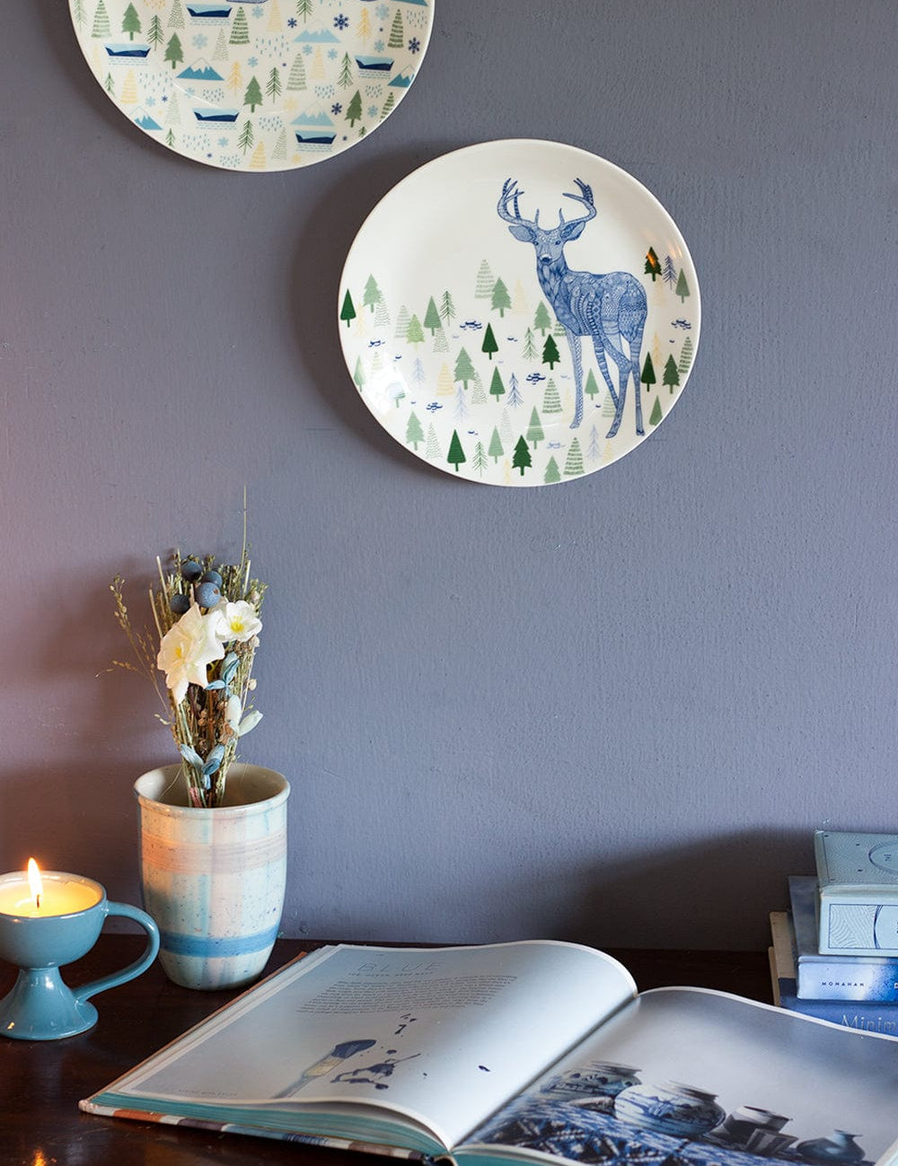 Wall Decor Animal Illustrative  Series Wall Plate - Deer