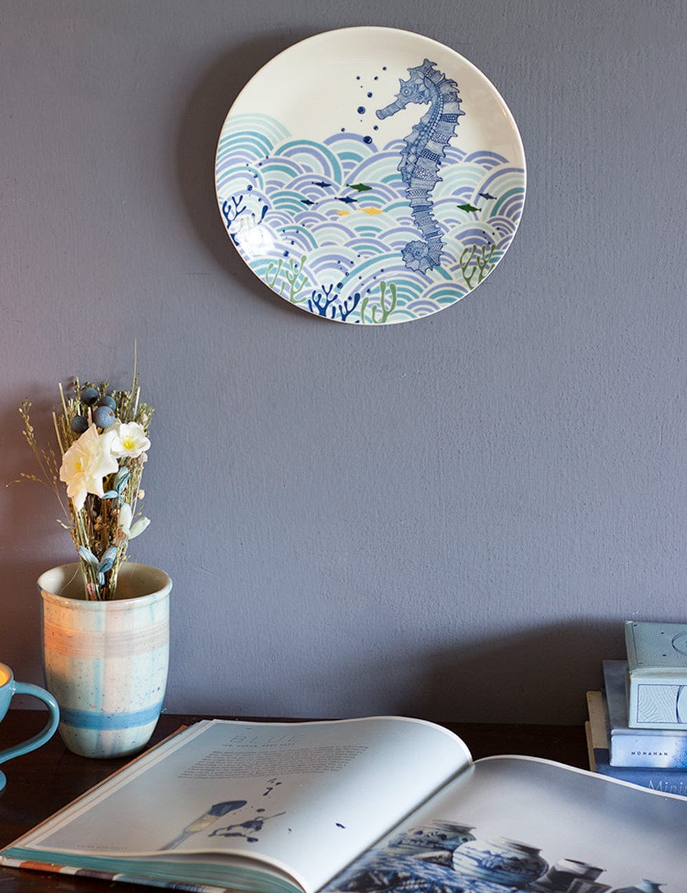 Wall Decor Animal Illustrative  Series Wall Plate - Sea Horse