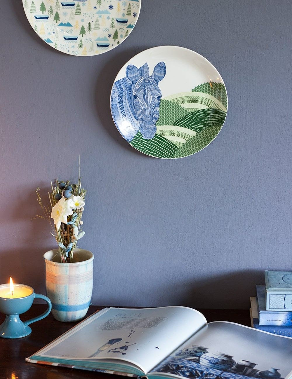 Wall Decor Animal Illustrative Series Wall Plates Set of 4