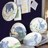 Wall Decor Animal Illustrative Series Wall Plates Set of 5