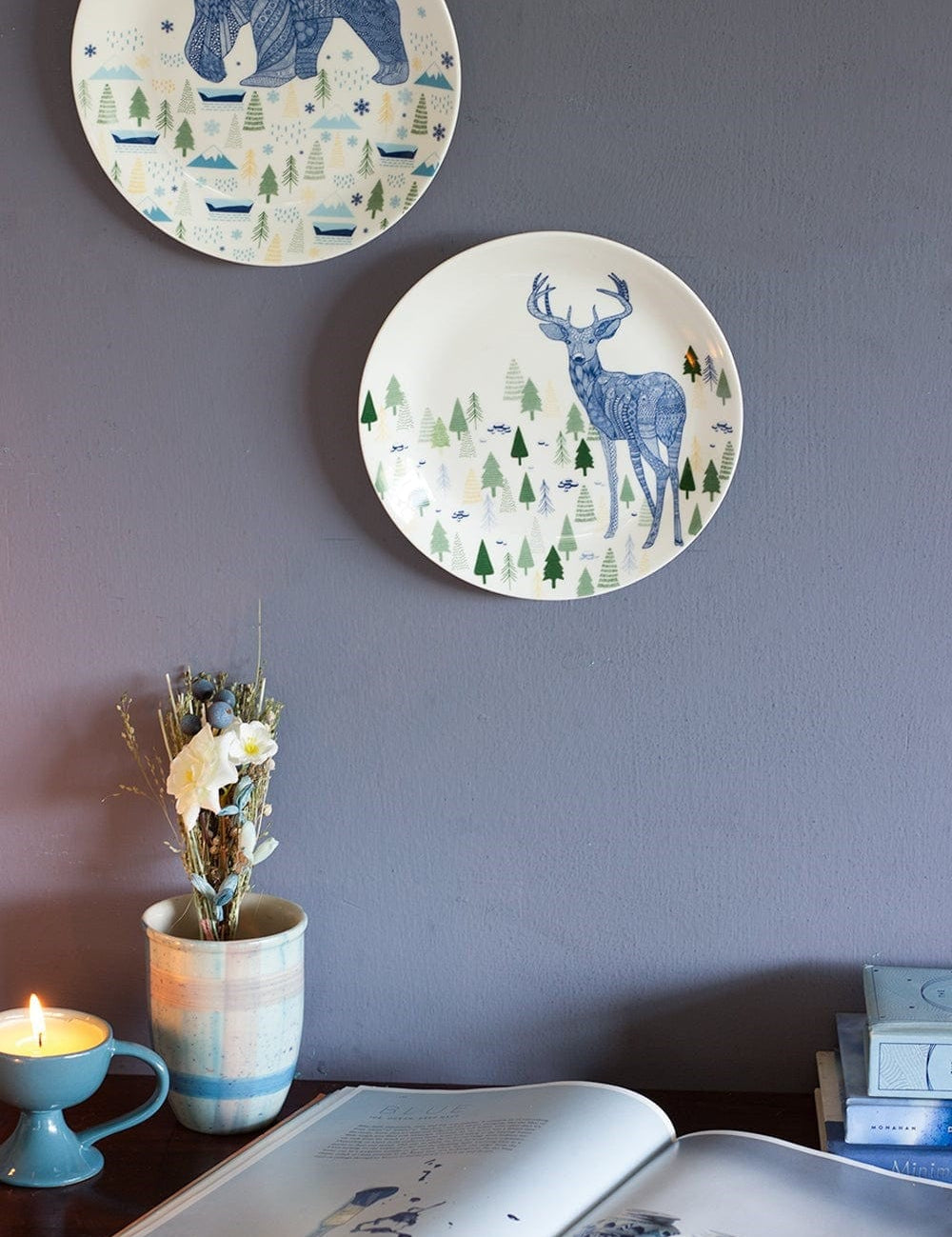 Wall Decor Animal Illustrative Series Wall Plates Set of 5