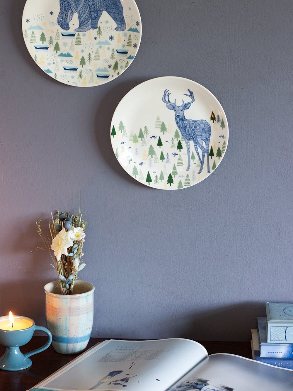 Wall Decor Animal Illustrative Series Wall Plates Set of 5