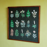Wall Decor Herbarium Hand Embroidered BeadsWall Décor