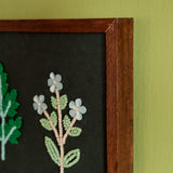Wall Decor Herbarium Hand Embroidered BeadsWall Décor