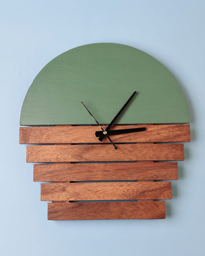 Wall Decor It's Mint O'clock Handpainted Wood Wall Clock