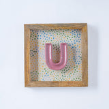 Wall Decor Mini Mottled Mono Wall Hanging - Pink