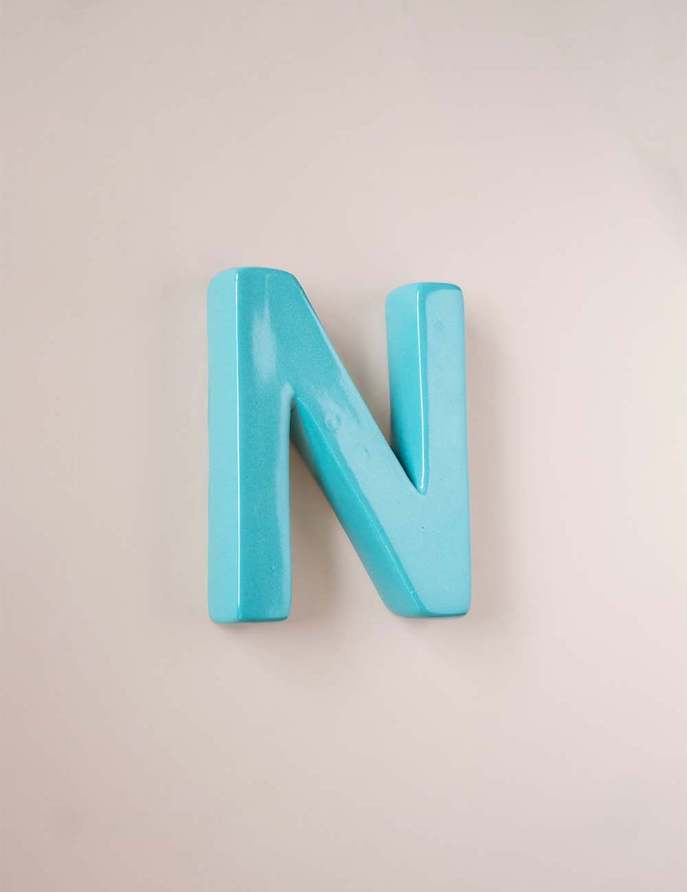 Wall Decor Mottled Mono Wall Hanging Teal A to Z
