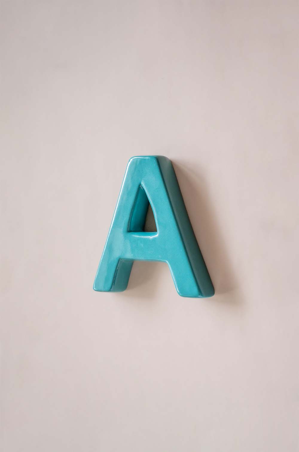 Wall Decor Mottled Mono Wall Hanging Teal A to Z