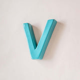Wall Decor Mottled Mono Wall Hanging Teal A to Z