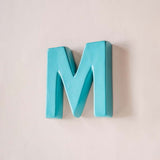 Wall Decor Mottled Mono Wall Hanging Teal A to Z