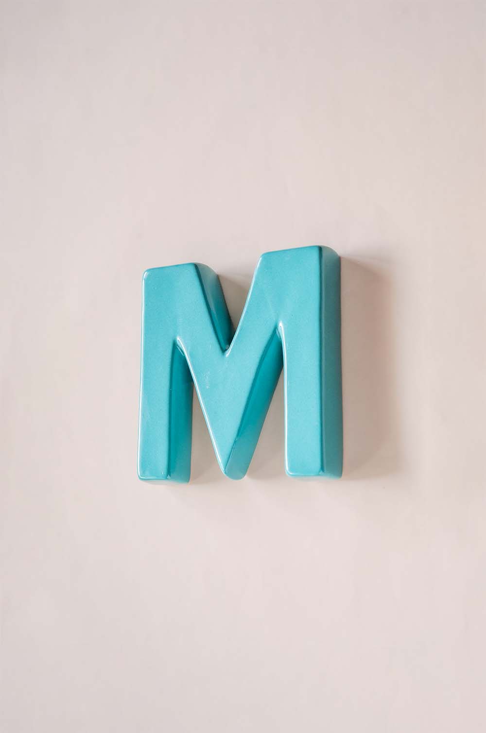 Wall Decor Mottled Mono Wall Hanging Teal A to Z