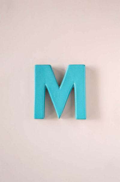 Wall Decor Mottled Mono Wall Hanging Teal A to Z