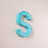 Wall Decor Mottled Mono Wall Hanging Teal A to Z