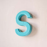 Wall Decor Mottled Mono Wall Hanging Teal A to Z