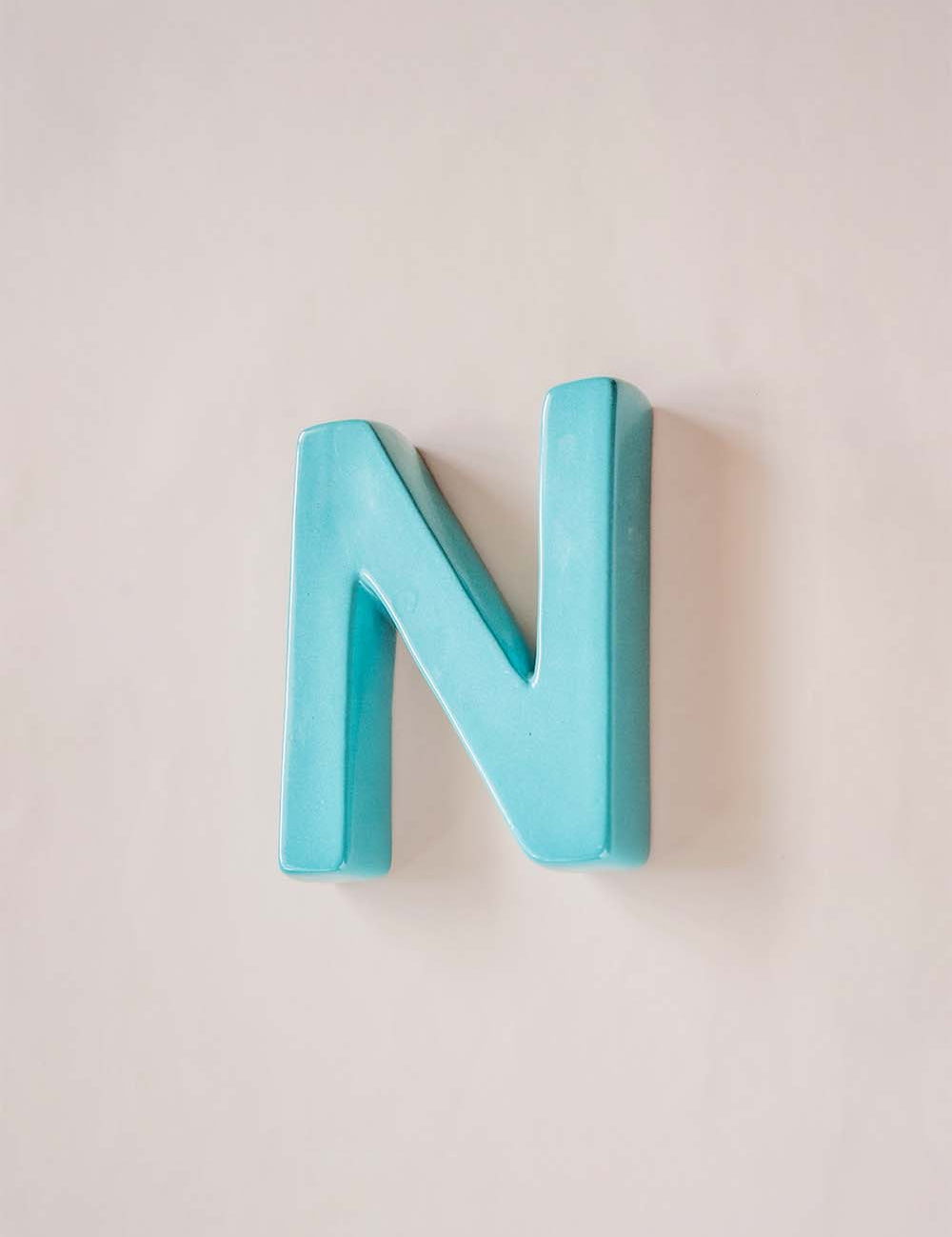 Wall Decor N Mottled Mono Wall Hanging Teal A to Z