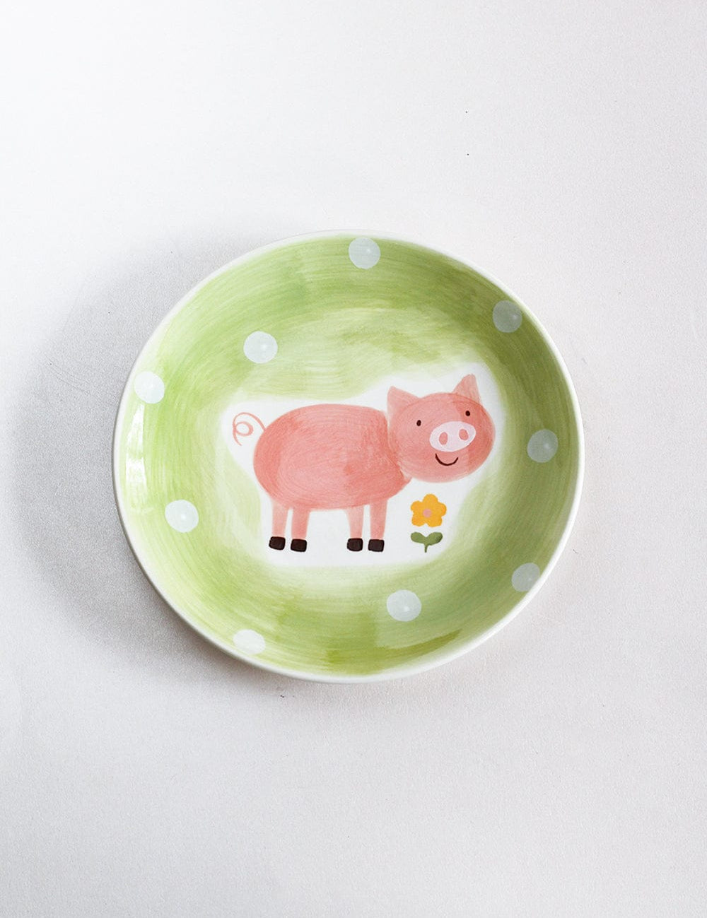 Wall Decor Pig Quirky Farm Handpainted Wall Plate
