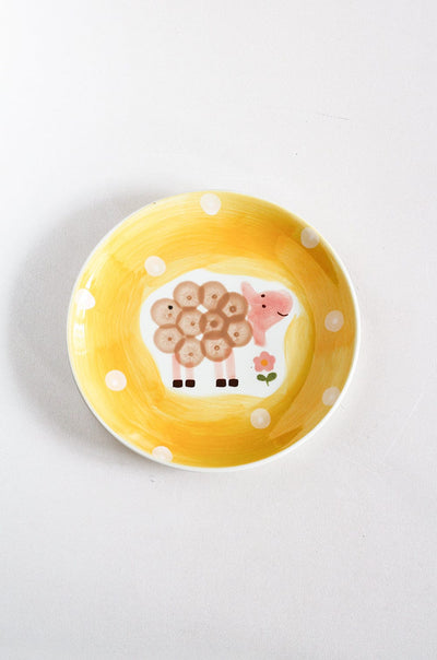 Wall Decor Quirky Farm Hand painted Wall Plates Set of 3