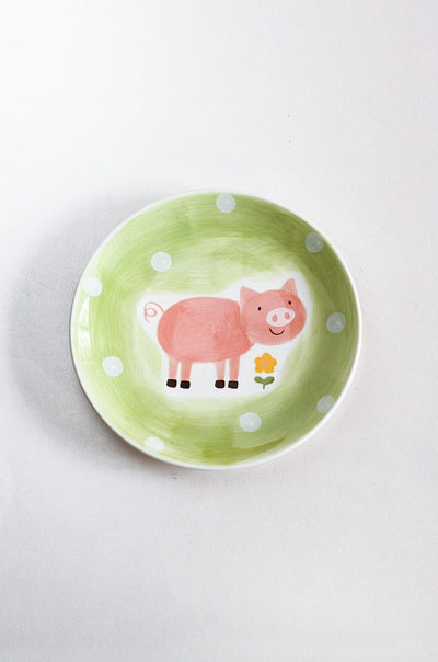 Wall Decor Quirky Farm Hand painted Wall Plates Set of 3